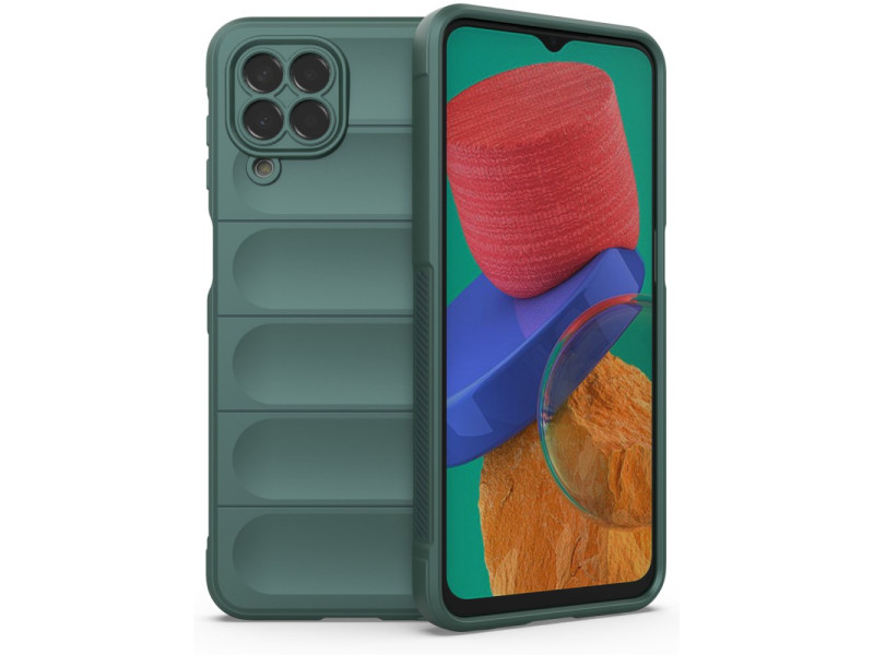Newface Samsung Galaxy M33 Kılıf Optimum Silikon - Koyu Yeşil