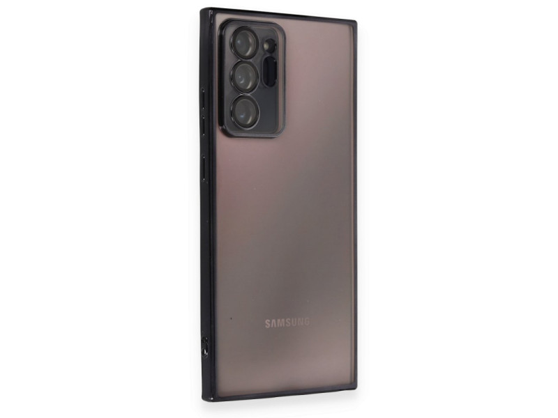 Newface Samsung Galaxy Note 20 Ultra Kılıf Razer Lensli Silikon - Siyah