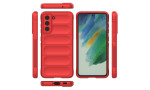 Newface Samsung Galaxy S21 FE Kılıf Optimum Silikon - Kırmızı