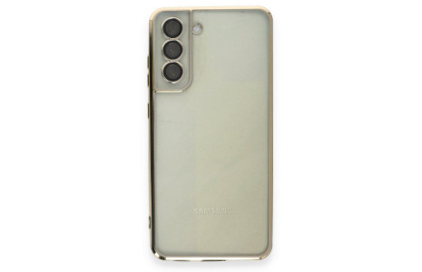 Newface Samsung Galaxy S21 FE Kılıf Razer Lensli Silikon - Gold