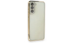 Newface Samsung Galaxy S21 FE Kılıf Razer Lensli Silikon - Gold