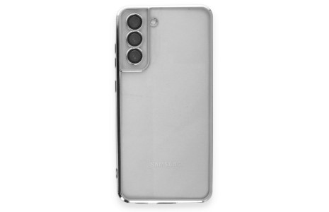 Newface Samsung Galaxy S21 FE Kılıf Razer Lensli Silikon - Gümüş