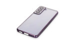 Newface Samsung Galaxy S21 FE Kılıf Razer Lensli Silikon - Mor