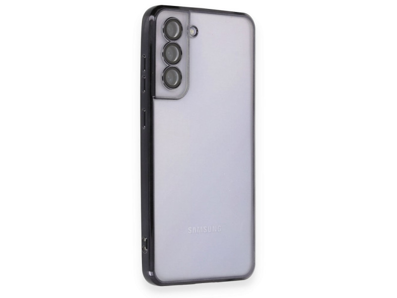 Newface Samsung Galaxy S21 FE Kılıf Razer Lensli Silikon - Siyah
