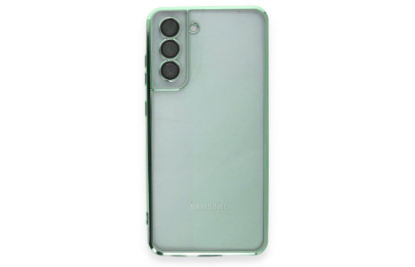 Newface Samsung Galaxy S21 FE Kılıf Razer Lensli Silikon - Yeşil