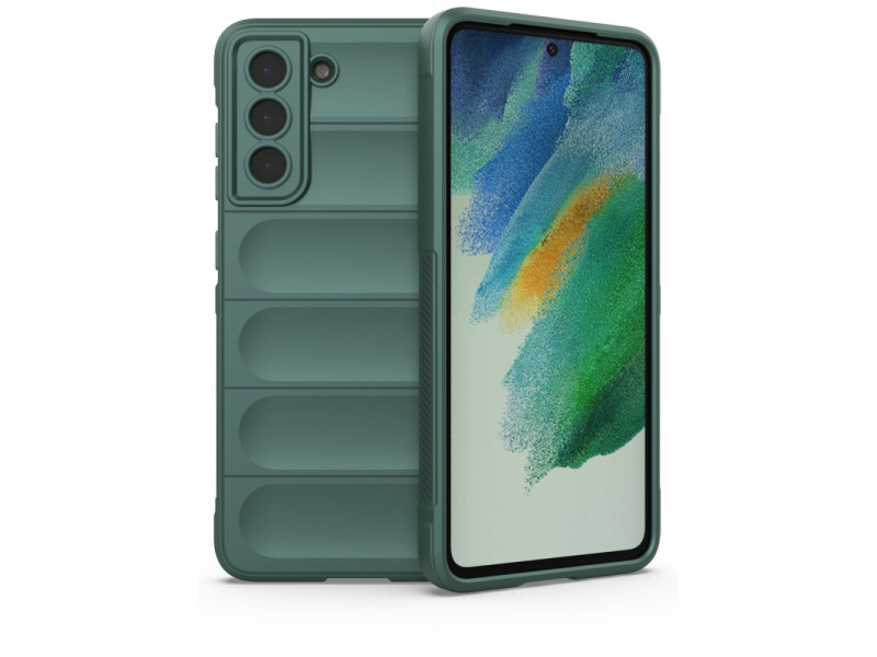 Newface Samsung Galaxy S21 Plus Kılıf Optimum Silikon - Koyu Yeşil