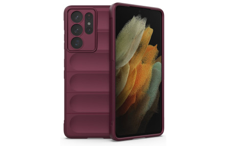 Newface Samsung Galaxy S21 Ultra Kılıf Optimum Silikon - Bordo