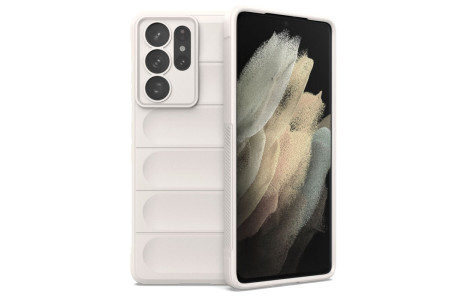 Newface Samsung Galaxy S21 Ultra Kılıf Optimum Silikon - Krem