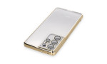 Newface Samsung Galaxy S21 Ultra Kılıf Razer Lensli Silikon - Gold