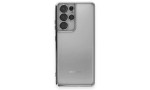 Newface Samsung Galaxy S21 Ultra Kılıf Razer Lensli Silikon - Gümüş