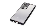 Newface Samsung Galaxy S21 Ultra Kılıf Razer Lensli Silikon - Siyah