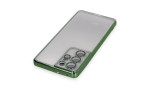 Newface Samsung Galaxy S21 Ultra Kılıf Razer Lensli Silikon - Yeşil
