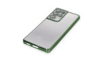 Newface Samsung Galaxy S21 Ultra Kılıf Razer Lensli Silikon - Yeşil