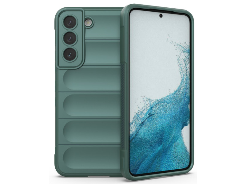 Newface Samsung Galaxy S22 Kılıf Optimum Silikon - Koyu Yeşil