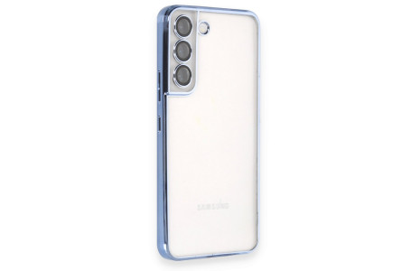 Newface Samsung Galaxy S22 Kılıf Razer Lensli Silikon - Açık Mavi