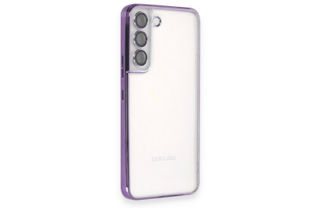 Newface Samsung Galaxy S22 Kılıf Razer Lensli Silikon - Mor