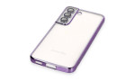 Newface Samsung Galaxy S22 Kılıf Razer Lensli Silikon - Mor
