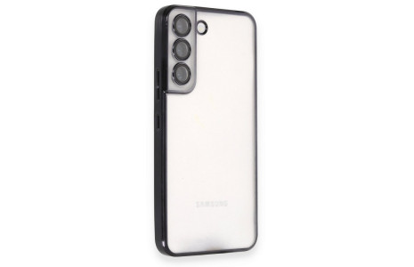 Newface Samsung Galaxy S22 Kılıf Razer Lensli Silikon - Siyah