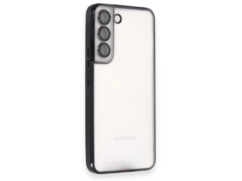 Newface Samsung Galaxy S22 Kılıf Razer Lensli Silikon - Siyah