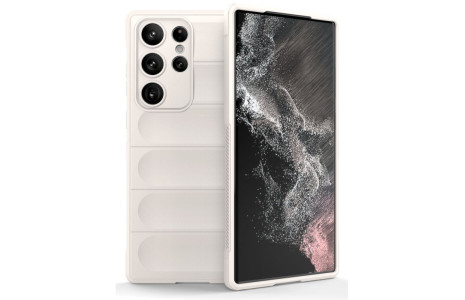 Newface Samsung Galaxy S22 Ultra Kılıf Optimum Silikon - Krem