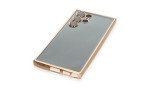 Newface Samsung Galaxy S22 Ultra Kılıf Razer Lensli Silikon - Gold