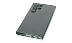 Newface Samsung Galaxy S22 Ultra Kılıf Razer Lensli Silikon - Yeşil