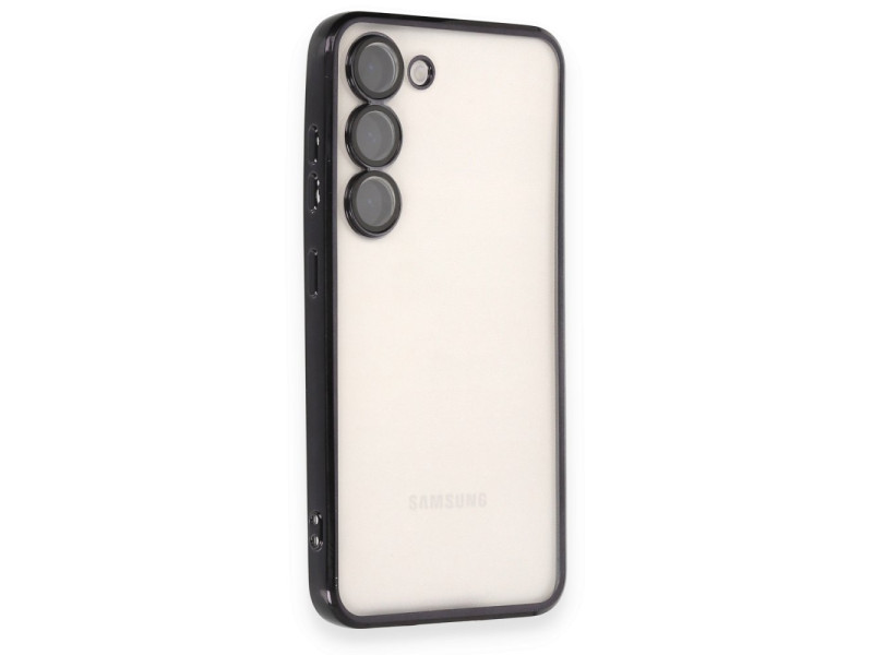 Newface Samsung Galaxy S23 Kılıf Razer Lensli Silikon - Siyah