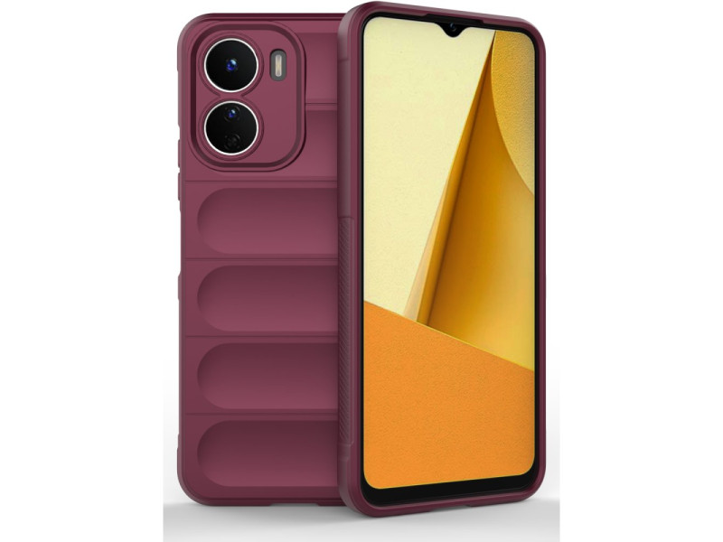 Newface Vivo Y16 Kılıf Optimum Silikon - Bordo