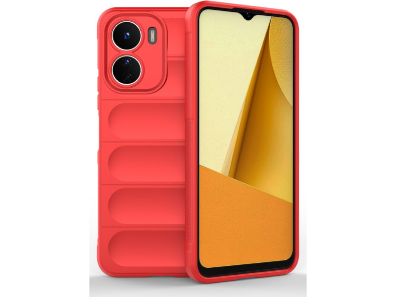 Newface Vivo Y16 Kılıf Optimum Silikon - Kırmızı