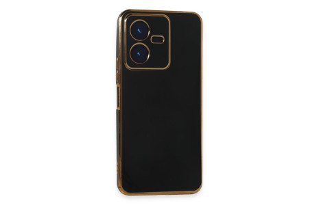 Newface Vivo Y22 2022 Kılıf Volet Silikon - Siyah