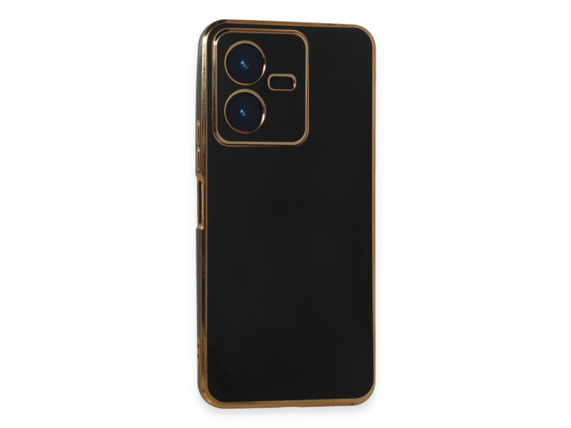 Newface Vivo Y22 2022 Kılıf Volet Silikon - Siyah