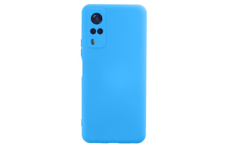 Newface Vivo Y51A Kılıf Nano içi Kadife Silikon - Mavi