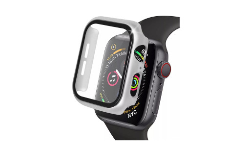 Newface Apple Watch 42mm Camlı Kasa Ekran Koruyucu - Gümüş