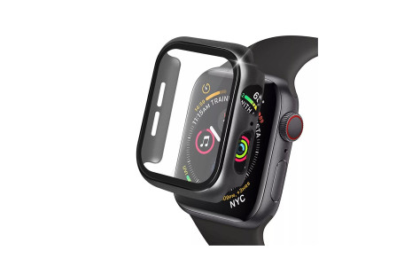Newface Apple Watch 42mm Camlı Kasa Ekran Koruyucu - Siyah