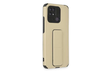 Newface Xiaomi Poco C40 Kılıf Mega Standlı Silikon - Gold