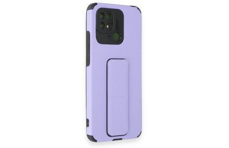 Newface Xiaomi Poco C40 Kılıf Mega Standlı Silikon - Lila