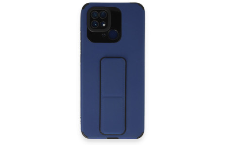 Newface Xiaomi Poco C40 Kılıf Mega Standlı Silikon - Mavi