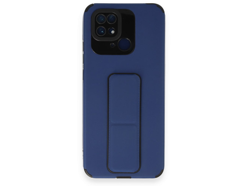 Newface Xiaomi Poco C40 Kılıf Mega Standlı Silikon - Mavi