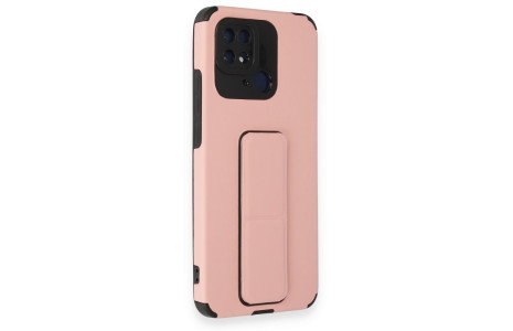 Newface Xiaomi Poco C40 Kılıf Mega Standlı Silikon - Pudra