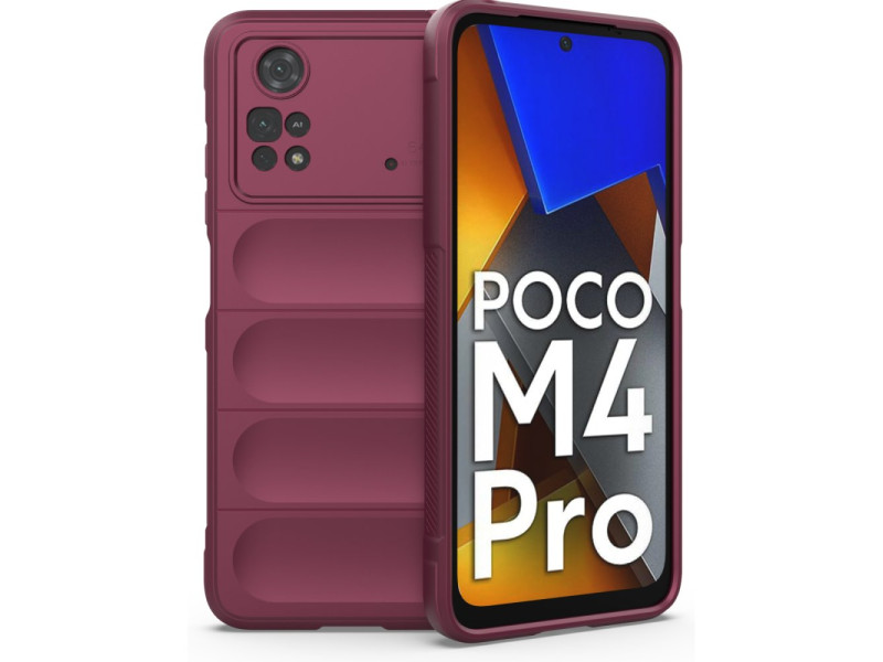 Newface Xiaomi Poco M4 Pro 4G Kılıf Optimum Silikon - Bordo