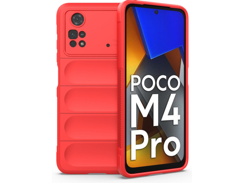 Newface Xiaomi Poco M4 Pro 4G Kılıf Optimum Silikon - Kırmızı