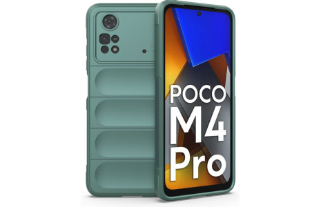 Newface Xiaomi Poco M4 Pro 4G Kılıf Optimum Silikon - Koyu Yeşil