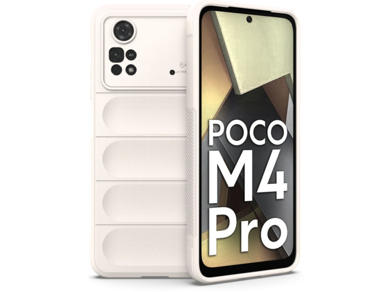 Newface Xiaomi Poco M4 Pro 4G Kılıf Optimum Silikon - Krem