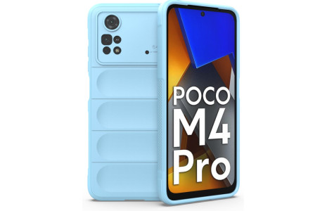 Newface Xiaomi Poco M4 Pro 4G Kılıf Optimum Silikon - Sky Blue