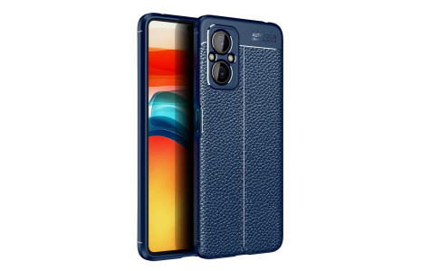 Newface Xiaomi Poco M5 Kılıf Focus Derili Silikon - Lacivert