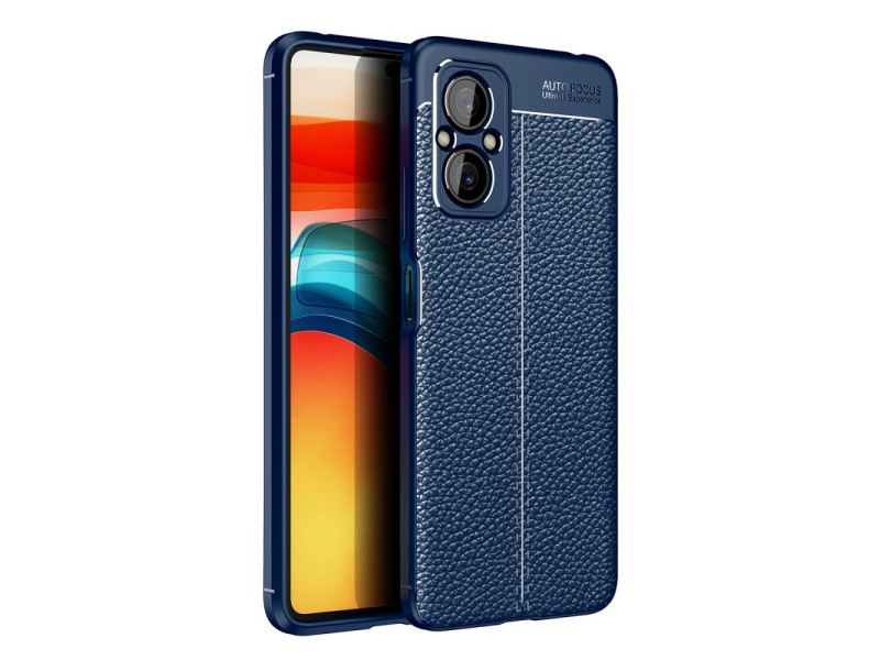 Newface Xiaomi Poco M5 Kılıf Focus Derili Silikon - Lacivert