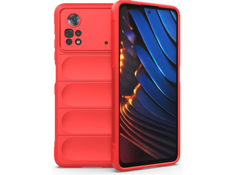 Newface Xiaomi Poco X4 Pro 5G Kılıf Optimum Silikon - Kırmızı