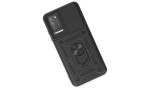 Newface Xiaomi Pocophone M3 Kılıf Pars Lens Yüzüklü Silikon - Siyah