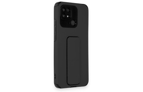 Newface Xiaomi Redmi 10C Kılıf Mega Standlı Silikon - Siyah