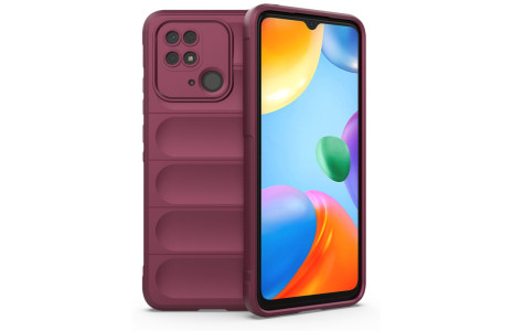 Newface Xiaomi Redmi 10C Kılıf Optimum Silikon - Bordo